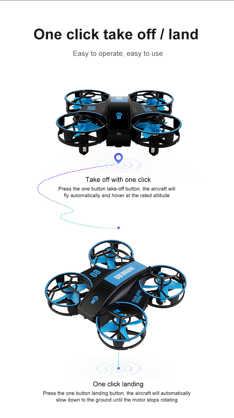 Funsky-RH821-Mini-Drohne-mit-Houmlhenhaltefunktion-und-Modus-ohne-Kopf-Spin-Flug-24G-RC-Quadcopter-R-1825810-9